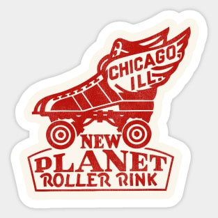 New Planet Roller Rink Vintage Defunct Skating Club Sticker